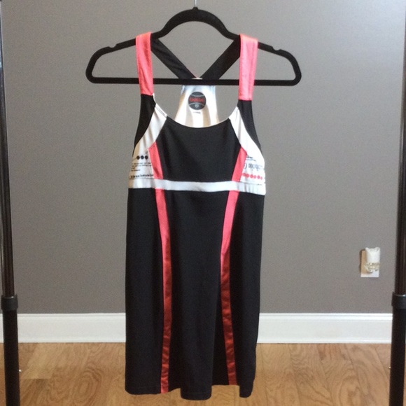 XS Bolle black newsprint tennis dress - Picture 3 of 16